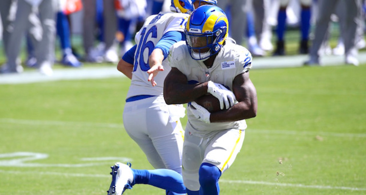 cam akers fantasy football rankings NFL DFS lineup picks