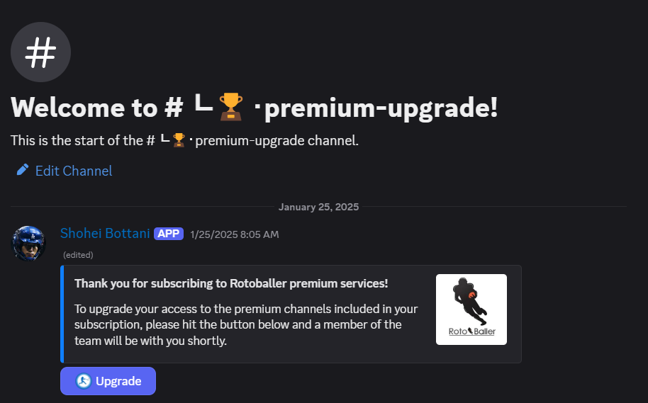 Discord Upgrade Channel