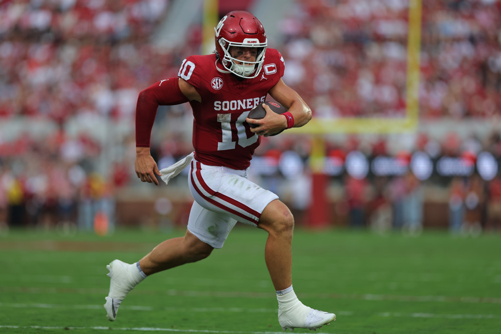 John Mateer - College Football Rankings, CFB DFS Picks